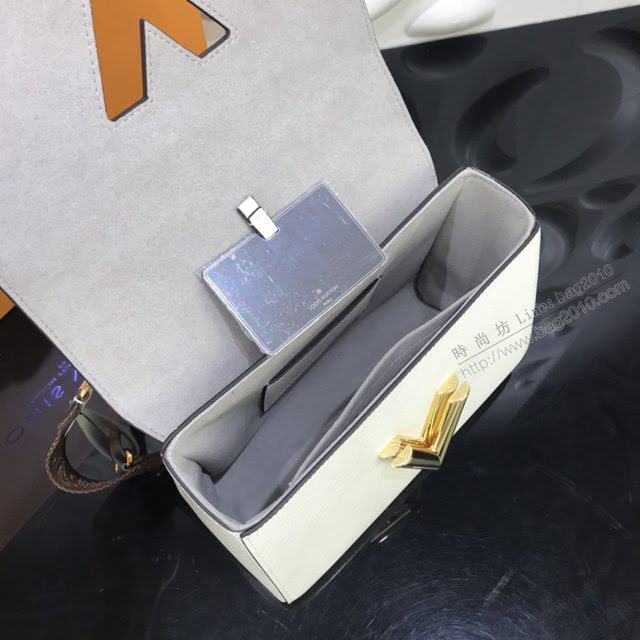 LV包包 M50282粉織 TWIST中號手袋 lv斜跨女包 水波紋肩帶 吊牌鏈條女士挎包  ydh3610
